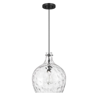 One Light Pendant in Matte Black