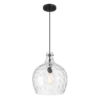 One Light Pendant in Matte Black