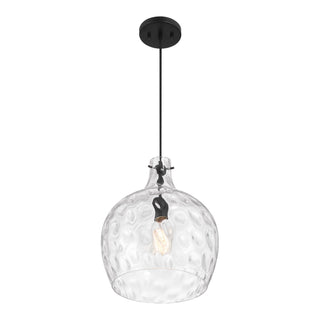 One Light Pendant in Matte Black