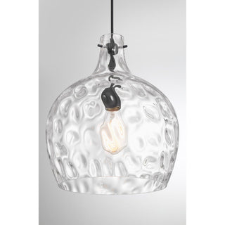 One Light Pendant in Matte Black