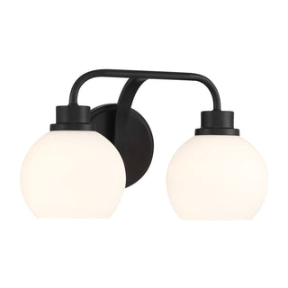 Two Light Bathroom Vanity in Matte Black