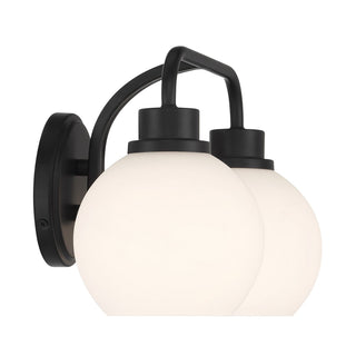 Two Light Bathroom Vanity in Matte Black
