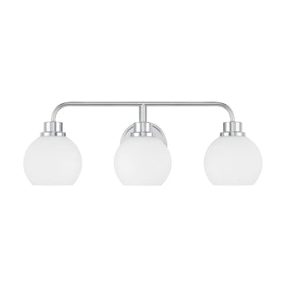Three Light Bathroom Vanity in Chrome