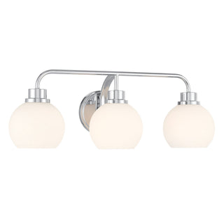 Three Light Bathroom Vanity in Chrome