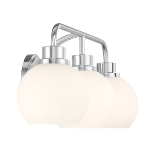 Three Light Bathroom Vanity in Chrome