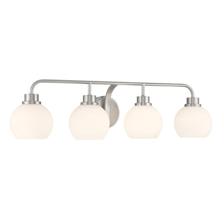 Four Light Bathroom Vanity in Brushed Nickel