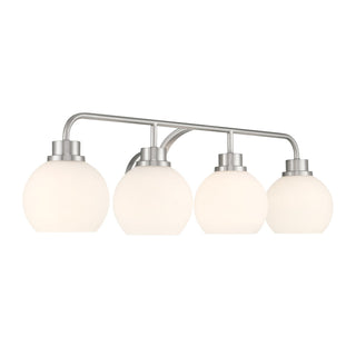 Four Light Bathroom Vanity in Brushed Nickel