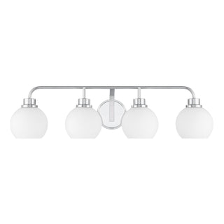 Four Light Bathroom Vanity in Chrome