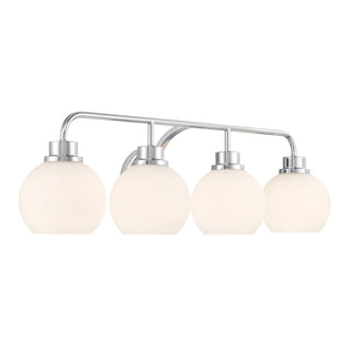 Four Light Bathroom Vanity in Chrome