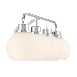 Four Light Bathroom Vanity in Chrome