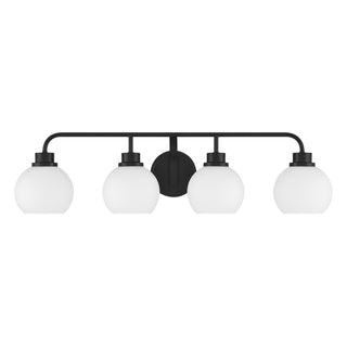 Four Light Bathroom Vanity in Matte Black