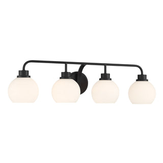 Four Light Bathroom Vanity in Matte Black