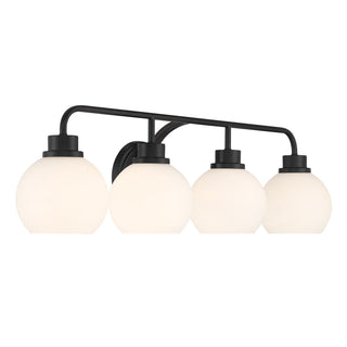 Four Light Bathroom Vanity in Matte Black