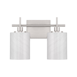 Two Light Bathroom Vanity in Brushed Nickel