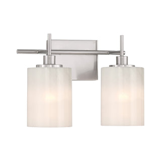 Two Light Bathroom Vanity in Brushed Nickel