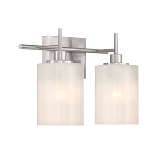 Two Light Bathroom Vanity in Brushed Nickel