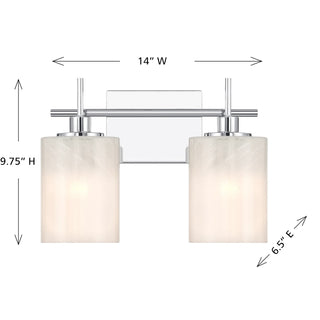 Two Light Bathroom Vanity in Chrome