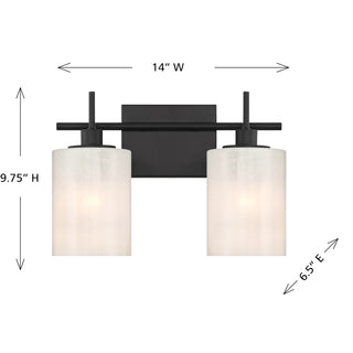 Two Light Bathroom Vanity in Matte Black