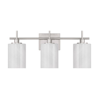 Three Light Bathroom Vanity in Brushed Nickel