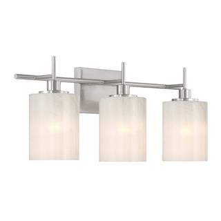 Three Light Bathroom Vanity in Brushed Nickel