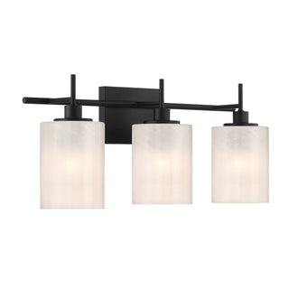 Three Light Bathroom Vanity in Matte Black