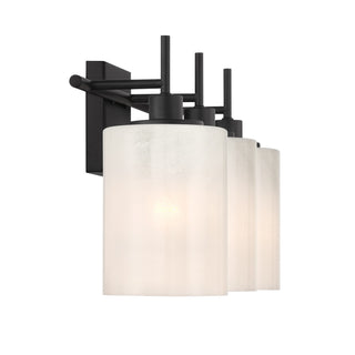 Three Light Bathroom Vanity in Matte Black