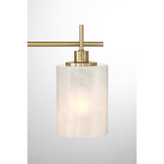 Three Light Bathroom Vanity in Natural Brass