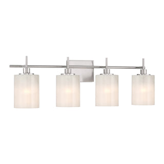 Four Light Bathroom Vanity in Brushed Nickel