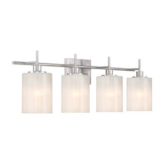 Four Light Bathroom Vanity in Brushed Nickel