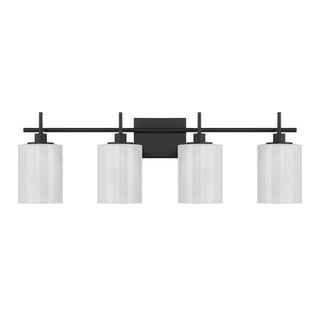 Four Light Bathroom Vanity in Matte Black