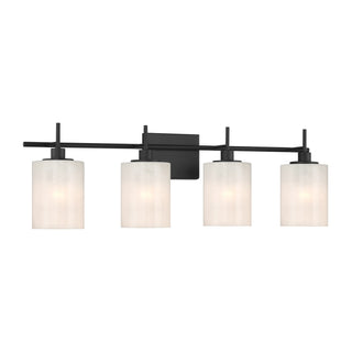 Four Light Bathroom Vanity in Matte Black