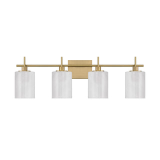 Four Light Bathroom Vanity in Natural Brass