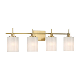 Four Light Bathroom Vanity in Natural Brass