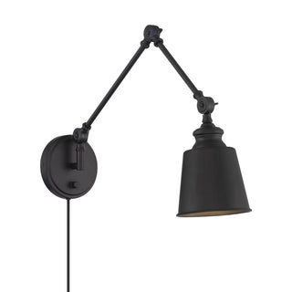 Two Light Wall Sconce in Matte Black
