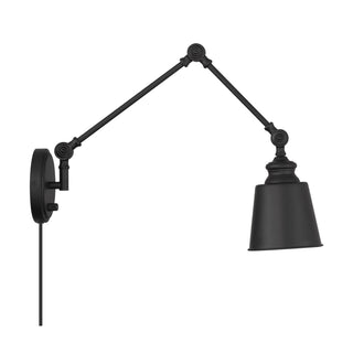 Two Light Wall Sconce in Matte Black
