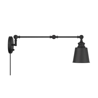 Two Light Wall Sconce in Matte Black