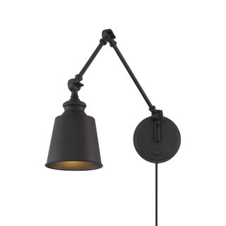 Two Light Wall Sconce in Matte Black