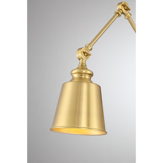 Two Light Wall Sconce in Natural Brass