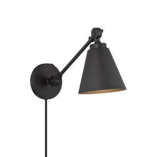 Two Light Wall Sconce in Matte Black