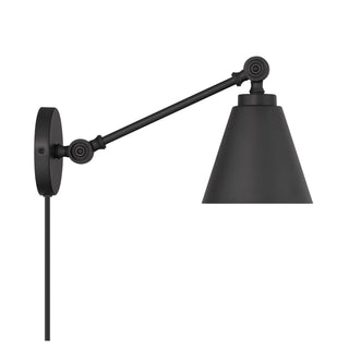 Two Light Wall Sconce in Matte Black