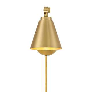 Two Light Wall Sconce in Natural Brass