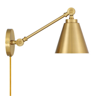 Two Light Wall Sconce in Natural Brass