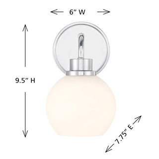 One Light Wall Sconce in Chrome