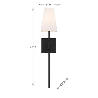One Light Wall Sconce in Matte Black