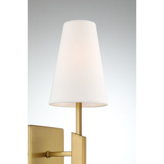 One Light Wall Sconce in Natural Brass