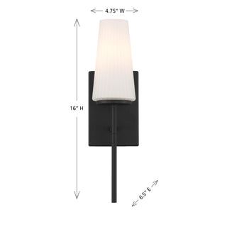 One Light Wall Sconce in Matte Black