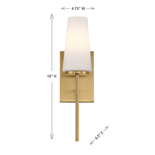One Light Wall Sconce in Natural Brass