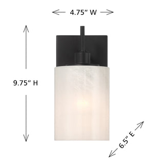 One Light Wall Sconce in Matte Black