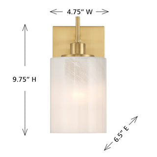 One Light Wall Sconce in Natural Brass