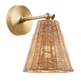 One Light Wall Sconce in Natural Brass